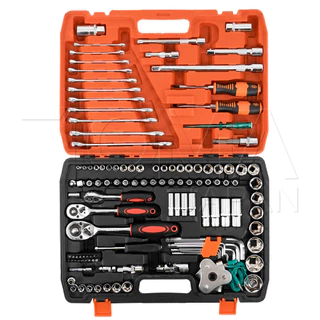 InnTech King Tools ชุดเครื่องมือ ประแจ ชุดบล็อก 121 ชิ้น ขนาด 1/4 นิ้ว 3/8 นิ้ว 1/2 นิ้ว ชุดประแจ รุ่นDKT-121PCS