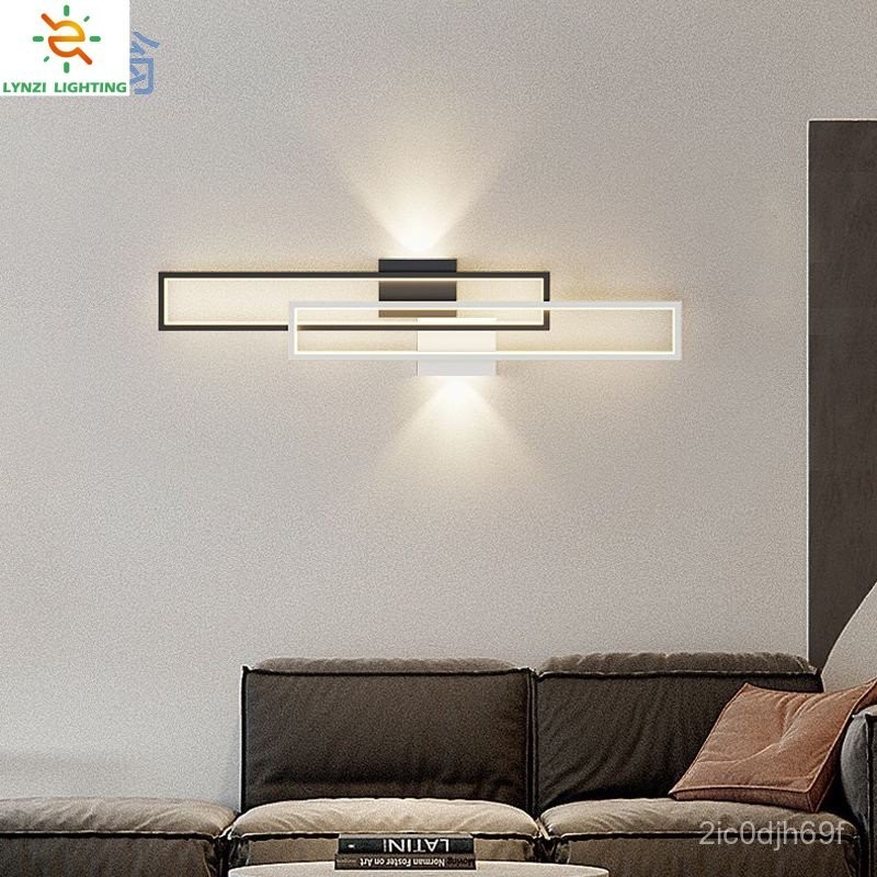 J0Gห้องนอนข้างเตียงโคมไฟติดผนังแบบใหม่ที่นิยมในโลกออนไลน์ทันสมัยเรียบง่ายหรูหราเบาๆทางเดินห้องรับแขก