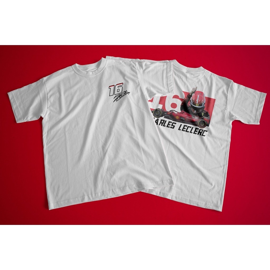 【COD】Charles Leclerc Formula 1 Graphic T-Shirt, 2023 Racing Shirt, Motorsport Clothing F1, Scuderia 