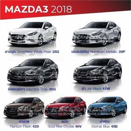 สีแต้มรถ / สีสเปรย์ MAZDA3 2018 / มาสด้า3 2018
