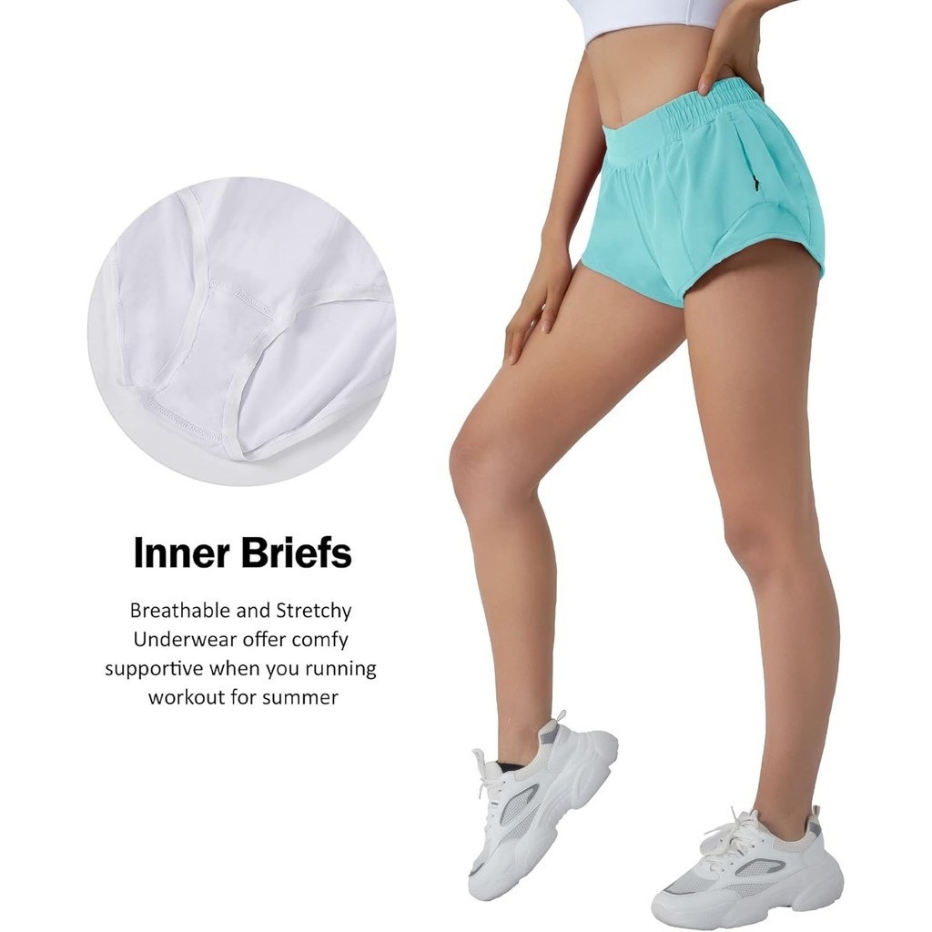 Personalized leisurePersonalized and trendyFashionAurefin Running Shorts for Women,Quick Dry Athleti