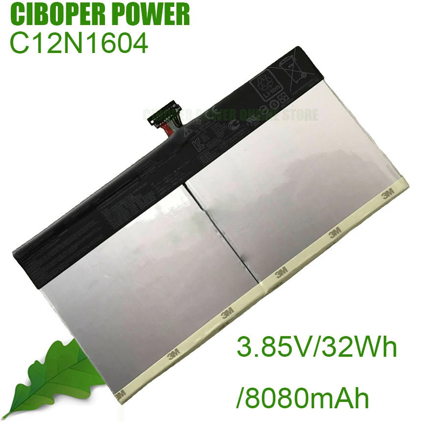 CP แบตเตอรี่เดิม C12N1604 32Wh/8080MAh สำหรับ Transformer Book T101HA T101HA-3D T101HA-3E T101HA-3K 