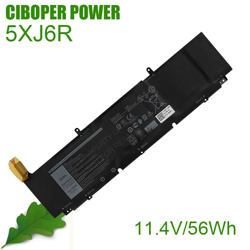CP แบตเตอรี่แล็ปท็อปของแท้5XJ6R 3324J XG4K6 01RR3 F8CPG 11.4V สำหรับโน้ตบุ๊ค XPS 17 9700 Series