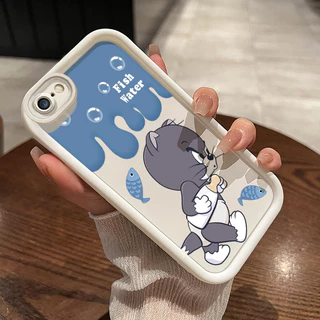 เคสสำหรับ iPhone 6 Plus 6s Plus 7 Plus 8 Plus SE 2020 เคสครอบปกป้องซิลิโคนป้องกันรอยขีดข่วนลาย