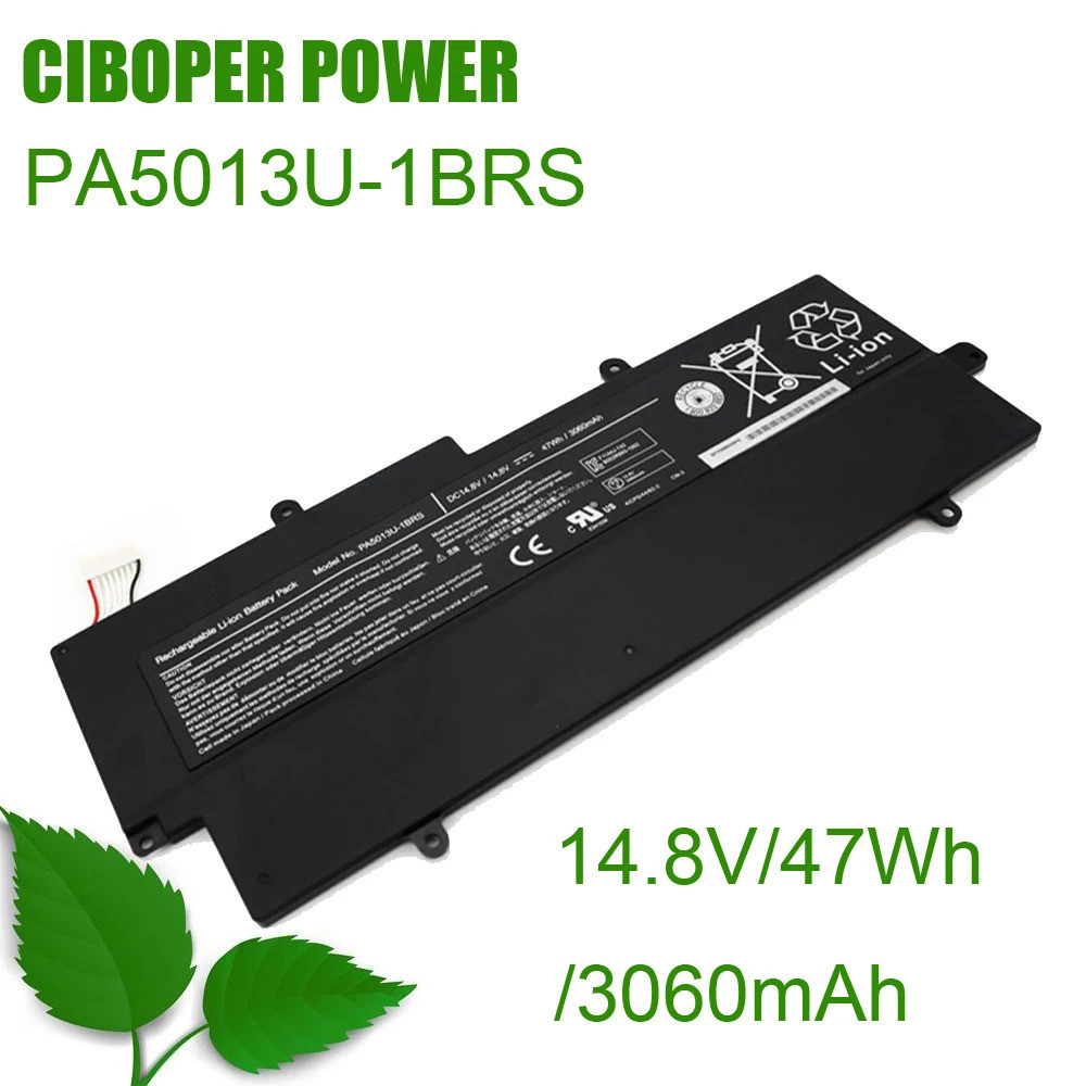 CP แบตเตอรี่แล็ปท็อป PA5013U PA5013U-1BRS 14.8V/47Wh/3060MAh สำหรับ Portege Z830 Z835 Z930 Ultrabook