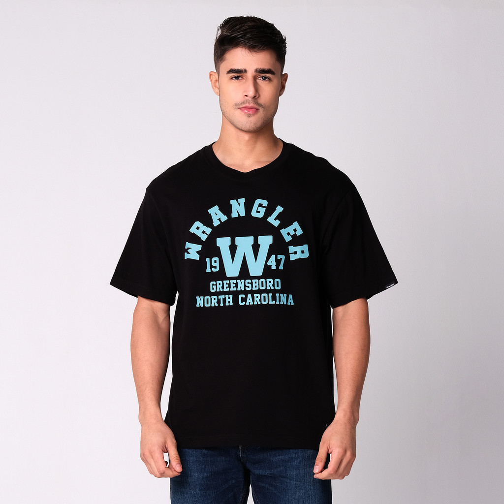 【COD】Wrangler Men's Chest Print Logo T-Shirt