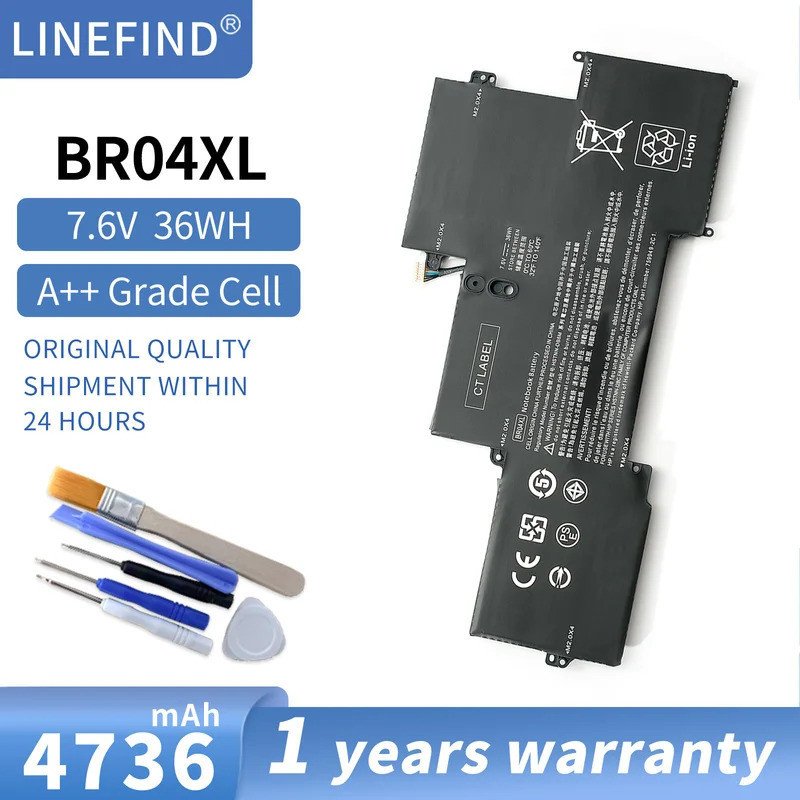 Bateria Do Portátil BR04XL Para HP, 1020, 1040, G1,G2 Série,HSTNN-DB6M, 760605-005, HSTNN-I26C,