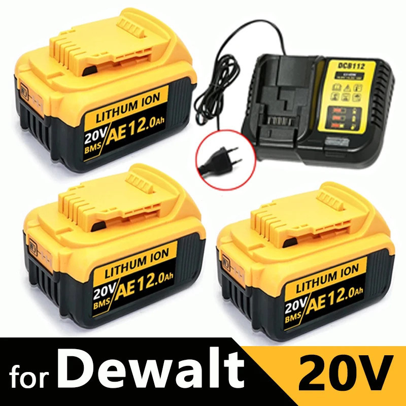 สำหรับ Dewalt DCB200 20โวลต์12000มิลลิแอมป์ชั่วโมงแบตเตอรี่ทดแทนสำหรับ Dewalt 18โวลต์ DCB184 DCB200 