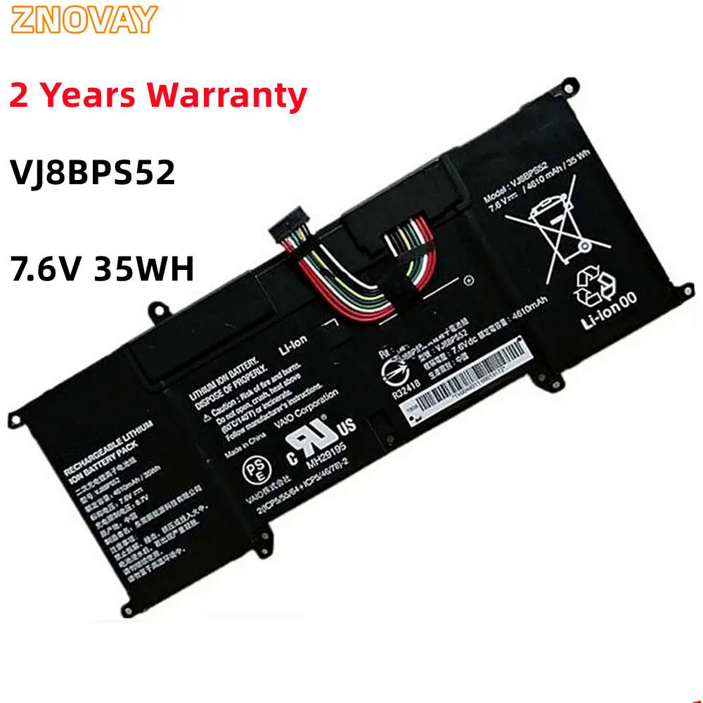 ZNOVAY แบตเตอรี่แล็ปท็อป VJ8BPS52สำหรับ VAIO S13 VJS112C0911W VJS132C0711B VJS131C0211S 7.6V 35Wh 46