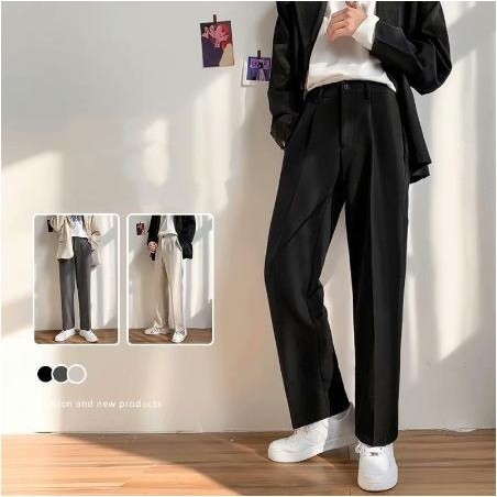 【COD】BabyUki Korean Wide Leg Pants for Men 3 Colors Slacks Trousers for Men