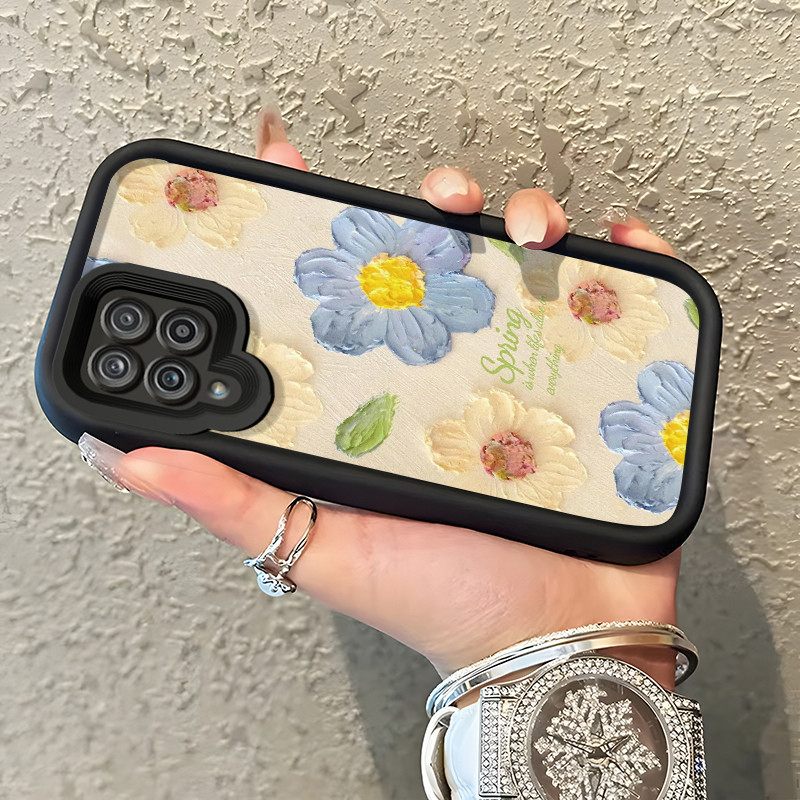 เคสสำหรับ Samsung Galaxy A12 4G A12 5G F12 M12 เคสดอกไม้อ่อนโยนรูปแบบครอบ