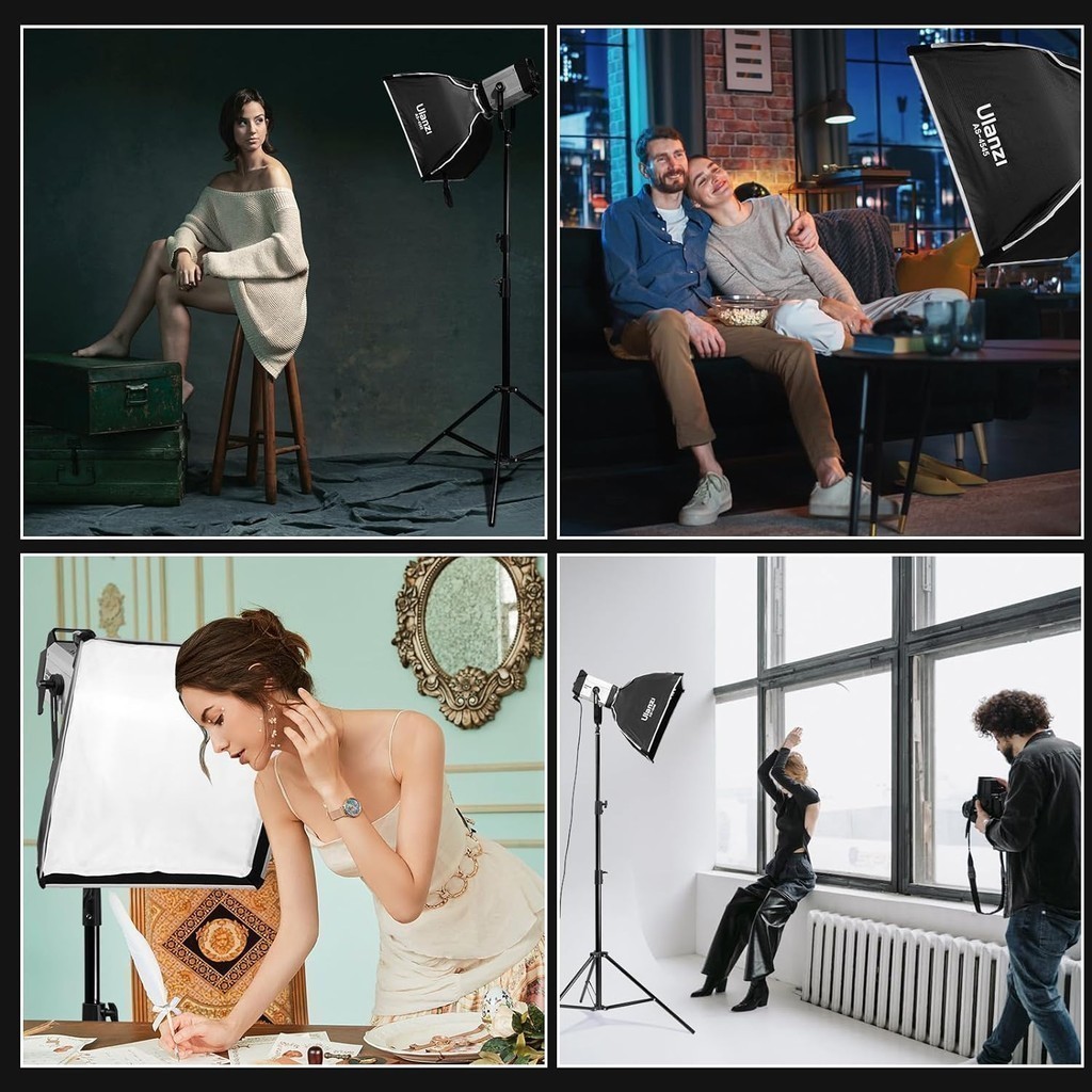 Ulanzi AS-4545 Softbox 45x45CM โคมร่ม 4 เหลี่ยม พร้อมกริด แบบ Bowen Mount สำหรับไฟสตูดิโอ ไฟแฟลช