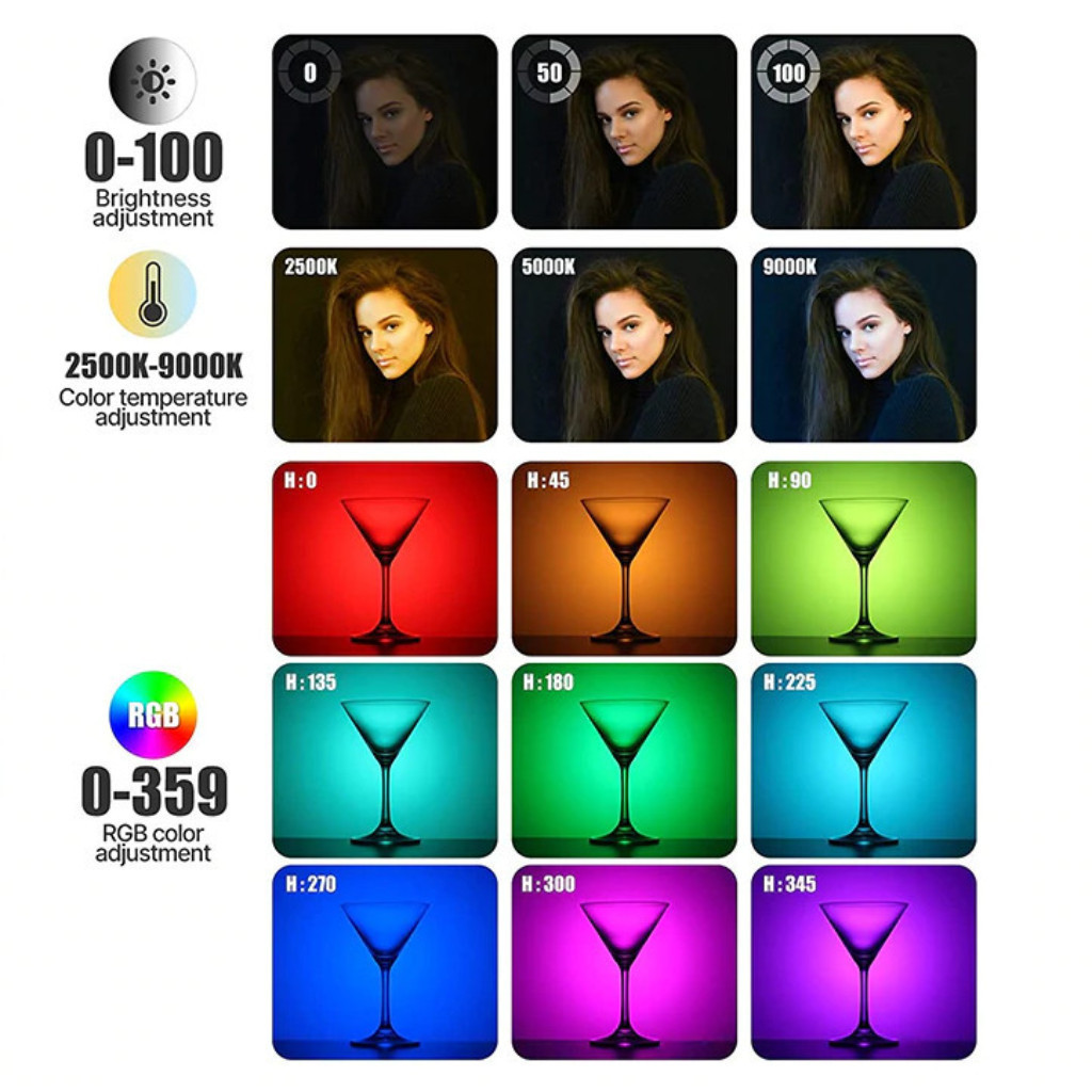 Ulanzi VL120 RGB LED Video Light White ไฟดารา ไฟเซลฟี่ ติดหัวกล้อง ไลฟ์สด ถ่ายภาพ วิดีโอ 360 สี
