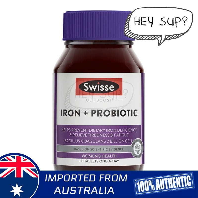 Swisse Ultiboost Iron + Probiotic 30 Tablets