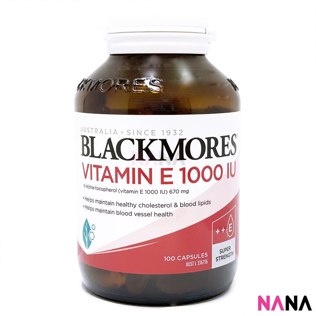 Blackmores Natural Vitamin E 1000IU 100 Capsules วิตามิน อี จากธรรมชาติ 1000IU 100 แคปซูล (หมดอายุ:0