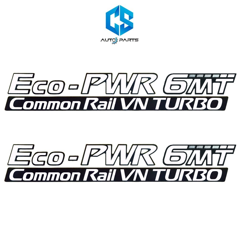 สติ๊กเกอร์ Eco-PWR 6MT - NISSAN NAVARA D40 ปี04-13 (ติดข้างประตู)