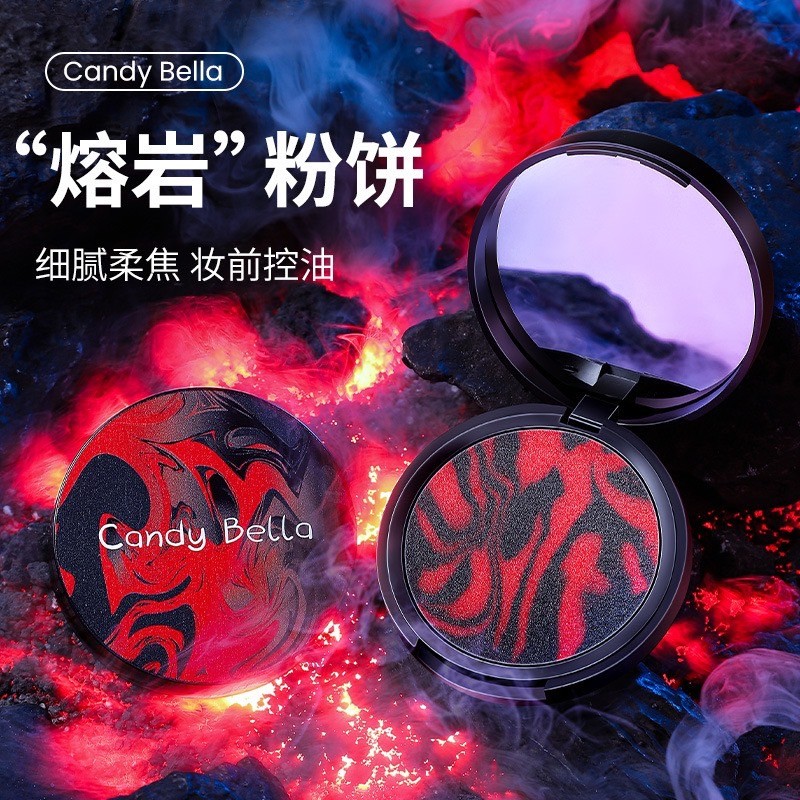 (เนื้อเจลสีดำแดง) แป้ง CandyBella แป้งเนื้อเจล Oil Control และ Setting Makeup Powder Frozen ละเอียดอ่อนและเป็นมิตรกับผิว