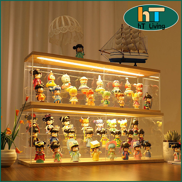 (พร้อมส่ง)ตู้รุ่น กล่องอะคริลิค พร้อมไฟ LED ขนาด 30 ซม. 40 ซม. 60 ซม. สําหรับตู้โชว์