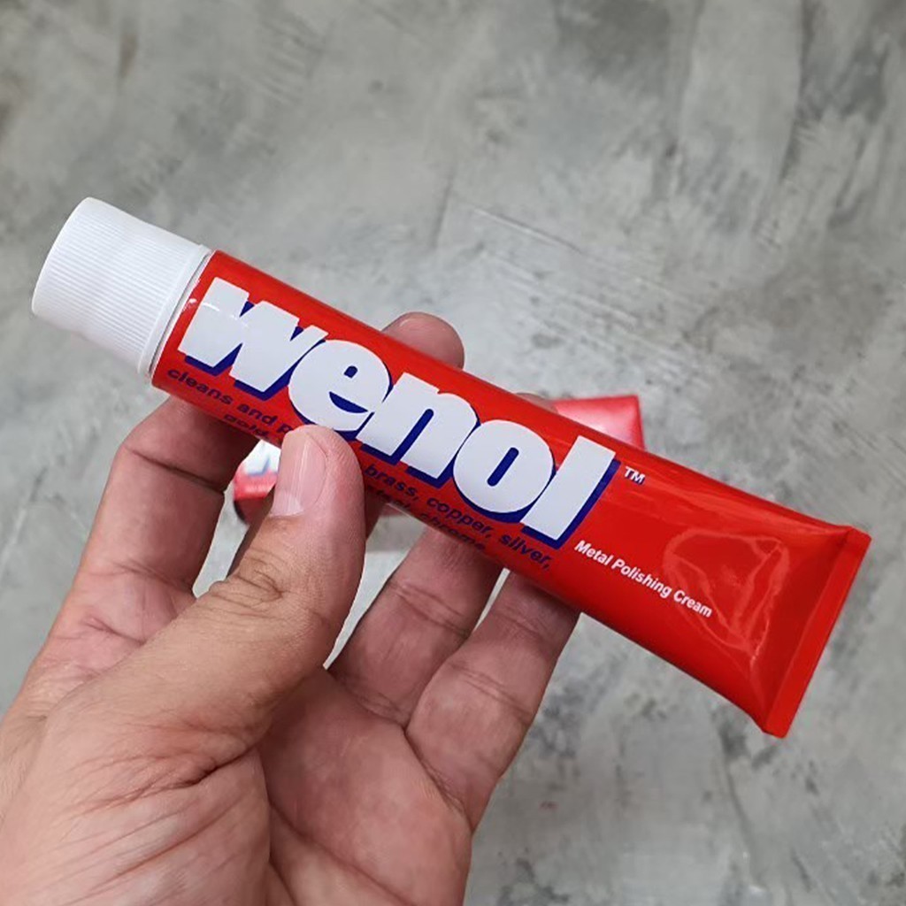 WENOL ครีมขัดเงาโลหะ น้ำยาขัดเงา วีนอล ยาขัด ครีมขัดเงาสแตนเลส ทองเหลือง ทองแดง ขนาด 50 และ 100 กรัม