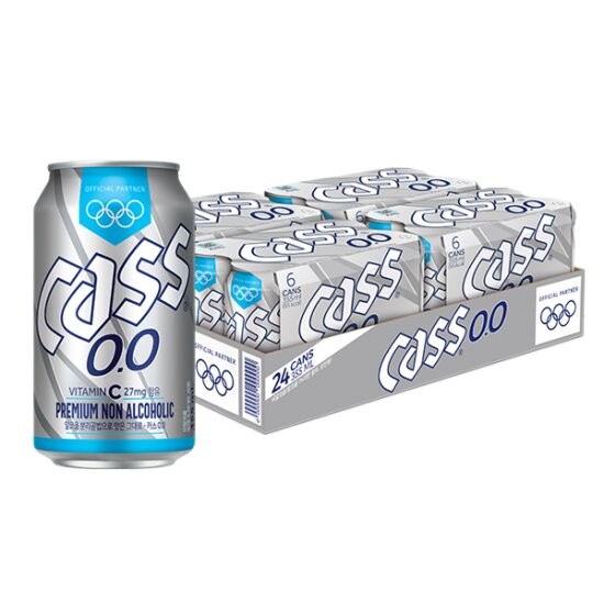พร้อมส่ง Cass Zero 0.0% 355 ml. 24 can เครื่องดื่มมอลต์ 0.0% 355 ml 24 กระป๋อง