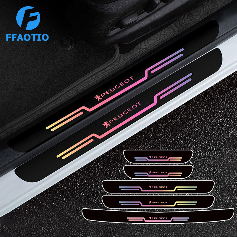 FFAOTIO เลเซอร์ กันรอยประตูรถยนต์ กันรอยกันชนหลัง สำหรับ Peugeot 406 3008 2008 405 5008