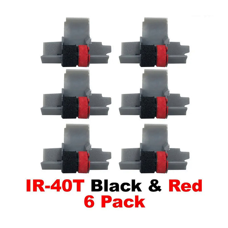 6Pack IR-40T Black/Red Calculator Ink Rollers IR40T CP13 NR42 IR40T For S Harp For Casio Computer In