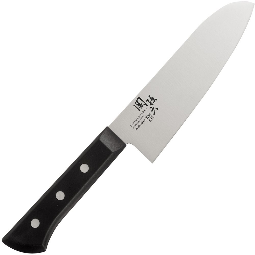 Kai ไค SEKIMAGOROKU มีดทำครัว Santoku Wakatake เครื่องล้างจานสแตนเลส 165 มม. ปลอดภัยผลิตในญี่ปุ่น Ab