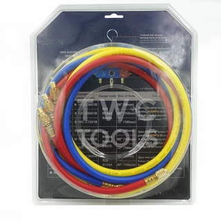 DSZH C6003B เกจวัดน้ำยาแอร์ R12 R22 R134A R410 R32 สายยาว 60" เกจชาร์ตน้ำยาแอร์ หน้าดำ MANIFOLD WK-C6003B
