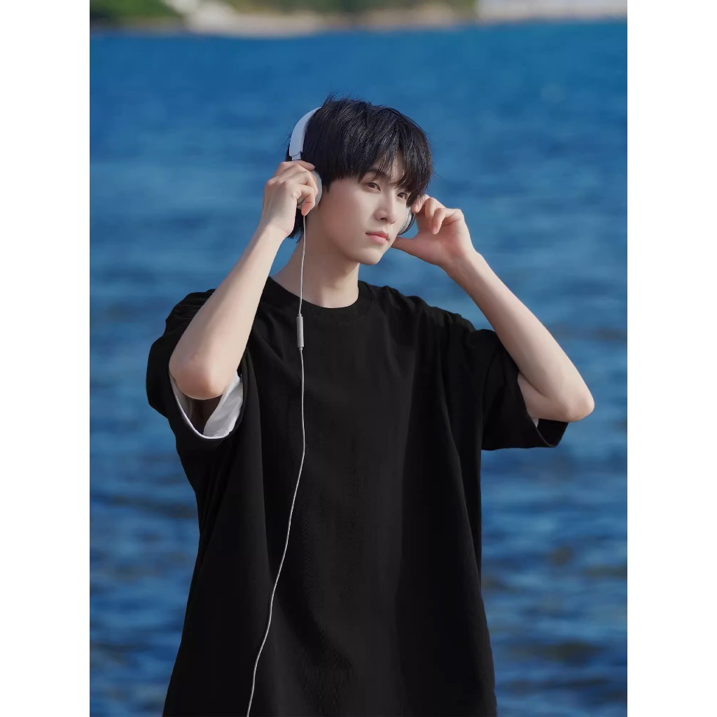 Artsman เสื้อยืดครอปผ้าฝ้าย 100% แฟชั่นหลวม Unisex - รูปที่ 4