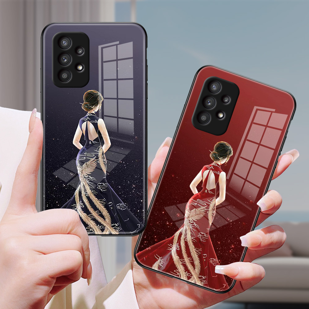 เคส กระจก Samsung a73 a71 a7 2018 a53 a52s a51 a50s a50 a42 a33 a32 a31 a30s a23 a22 a21s a20s a20 h3f1902