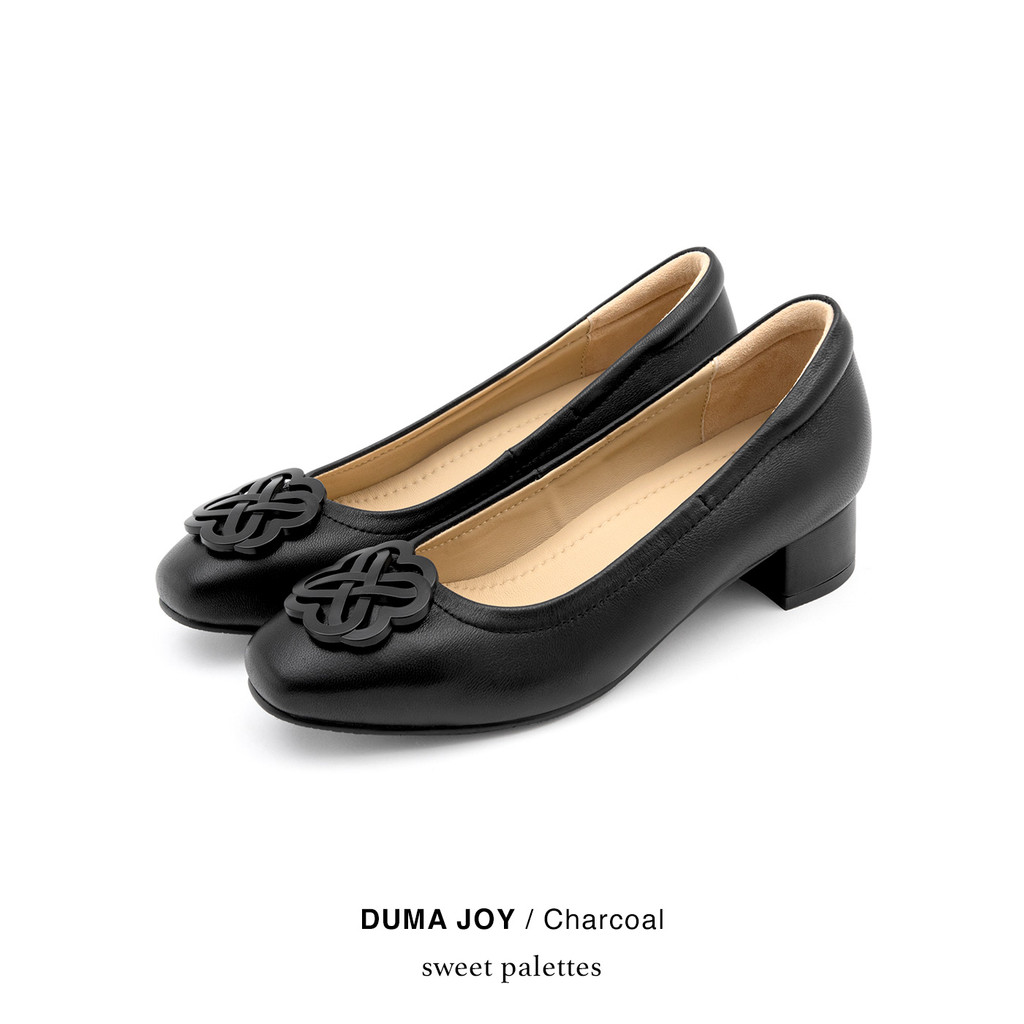 Sweet Palettes รองเท้าหนังแกะ DUMA Joy Charcoal