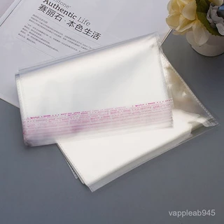 Vimall ถุงแก้วฝากาว OPP ขนาดใหญ่ (แพค100ใบ) ซองพลาสติกใส