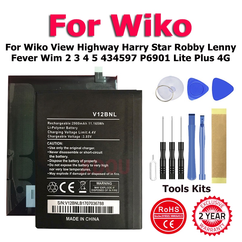 Lenny5 TLP15016แบตเตอรี่ W-V800สำหรับ Wiko View Highway Harry Star Robby Lenny Fever Wim 2 3 4 5 434