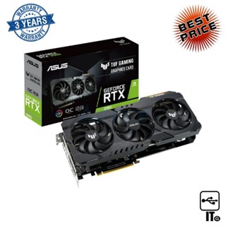 VGA ASUS GEFORCE RTX 3060 TUF O12G V2 GAMING - 12GB GDDR6 LHR VERSION ประกัน 3Y การ์ดจอ