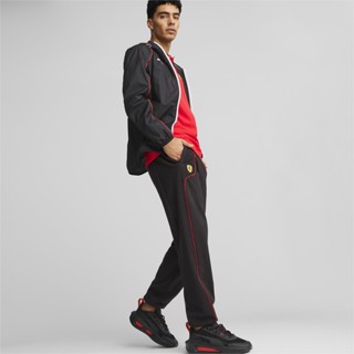 PUMA AUTO - กางเกงวอร์มผู้ชาย Scuderia Ferrari Race ขาจั๊ม สีดำ - APP - 53816501