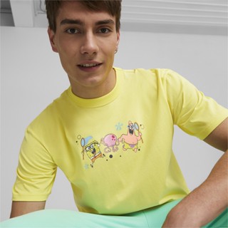 PUMA PRIME/SELECT - เสื้อยืดผู้ชายลายกราฟิก PUMA x SPONGEBOB สีเหลือง - APP - 53895860