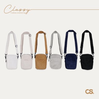 URTHE_CLASSY - Corduroy Crossbody Bag