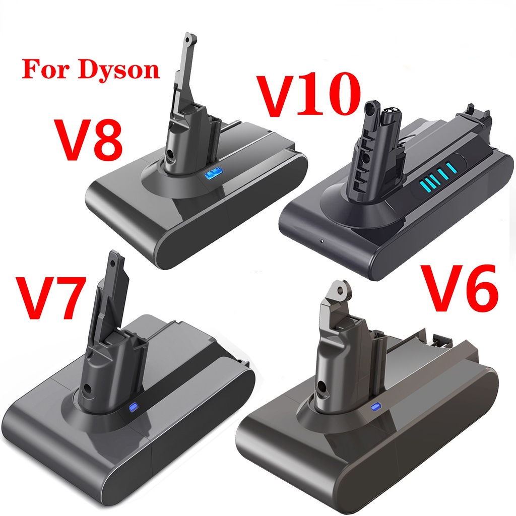 แบตเตอรี่เครื่องดูดฝุ่นสำหรับ Dyson V7 SV12 V8 V10 Series SV07 V6 DC62 Absolute Fluffy Animal Pro ชา