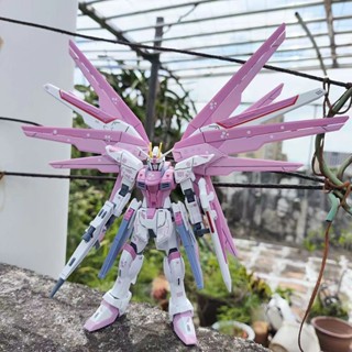 ♧♛ใหม่รุ่น HG Cherry Blossom Powder Freedom Gundam 1/144 Strike ฟรีประกอบของเล่น