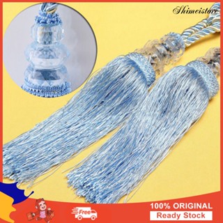 1 คู่ Tassel ลูกไม้ Tiebacks ม่านหน้าต่าง Fringe Ties หลังตกแต่งบ้าน