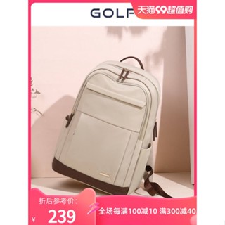 ♠﹍GOLFกระเป๋าเป้สะพายหลังผู้หญิง2023ใหม่อินเทรนด์กระเป๋าเดินทางขนาดใหญ่กระเป๋าคอมพิวเตอร์Junior High School High Schoolก