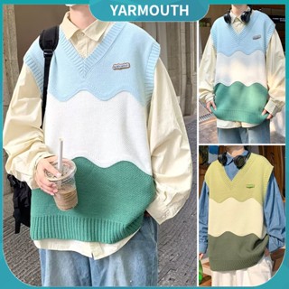 Yyr_ เสื้อกั๊ก แต่งขอบยาง สําหรับผู้ชาย