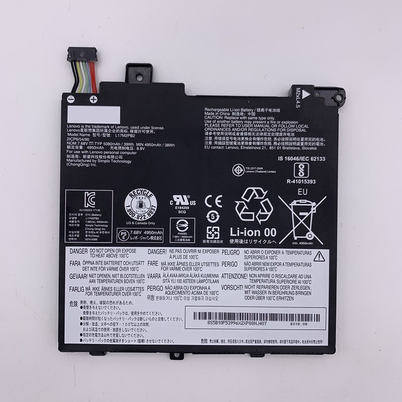 New L17M2PB1 L17C2PB1  L17M2PB2 L17L2PB2 Laptop Battery For Lenovo E43-80 K43C-80 V130-14 V330-4IKB 