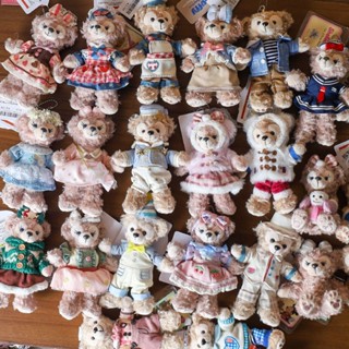 ☾❦◆ดัฟฟี่ Shirley Bear Rose ตุ๊กตาจี้ตุ๊กตาหญิงน่ารักกระเป๋านักเรียนจี้ตุ๊กตาของเล่นคู่พวงกุญแจของขวัญ