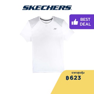 Skechers สเก็ตเชอร์ส เสื้อยืดวิ่งแขนสั้นผู้ชาย Men Running Tee Apparel - SP22Q4M422-00JA