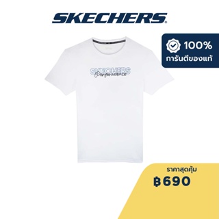 Skechers สเก็ตเชอร์ส เสื้อยืดแขนสั้นผู้ชาย Men Recharge Collection Performance Short Sleeve Tee - SP123M030-00GK