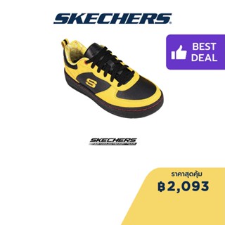 Skechers สเก็ตเชอร์ส รองเท้าผู้หญิง รองเท้าผ้าใบ Women Pokémon Sport Court 92 Walking Shoes - 800003-YLBK Air-Cooled Memory Foam