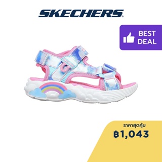 Skechers สเก็ตเชอร์ส รองเท้าแตะเด็กผู้หญิง Girls Rainbow Racer Summer Sky Sandals - 302975N-BLU Lights, Magical Collection, Thematic