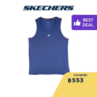 Skechers สเก็ตเชอร์ส เสื้อยืดแขนกุดผู้หญิง Women Performance Running Sleeveless Tee - SP22Q4W379-PRBL