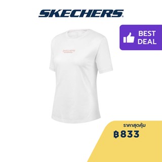 Skechers สเก็ตเชอร์ส เสื้อยืดแขนสั้นผู้หญิง Women Comfort Sports Short Sleeve Tee Apparel - P223W025-0019